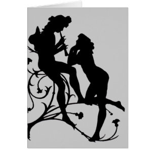 Silhouette-Paar-Musik-Liebhaber