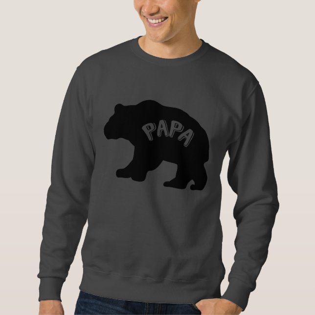Silhouette Papa Bear Sweatshirt (Vorderseite)