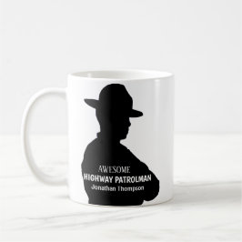 Silhouette Personalisiert Highway Patrolman Kaffeetasse