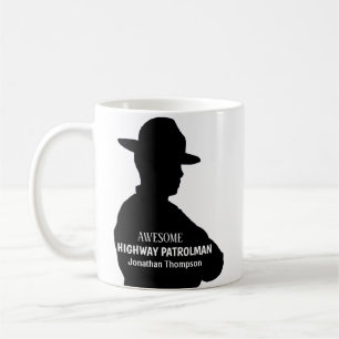 Silhouette Personalisiert Highway Patrolman Kaffeetasse