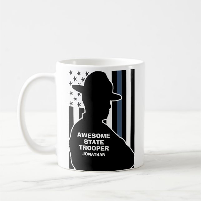 Silhouette Personalisiert Staat Trooper Kaffeetasse (Links)