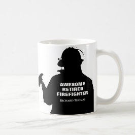Silhouette Personalisierte Feuerwehrruhestandsrege Kaffeetasse