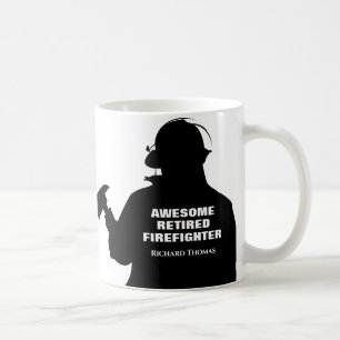 Silhouette Personalisierte Feuerwehrruhestandsrege Kaffeetasse