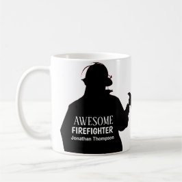 Silhouette Personalisierter Feuerwehrmann Kaffee T Kaffeetasse