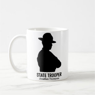 Silhouette Personalisierter Staat Trooper Kaffee T Kaffeetasse