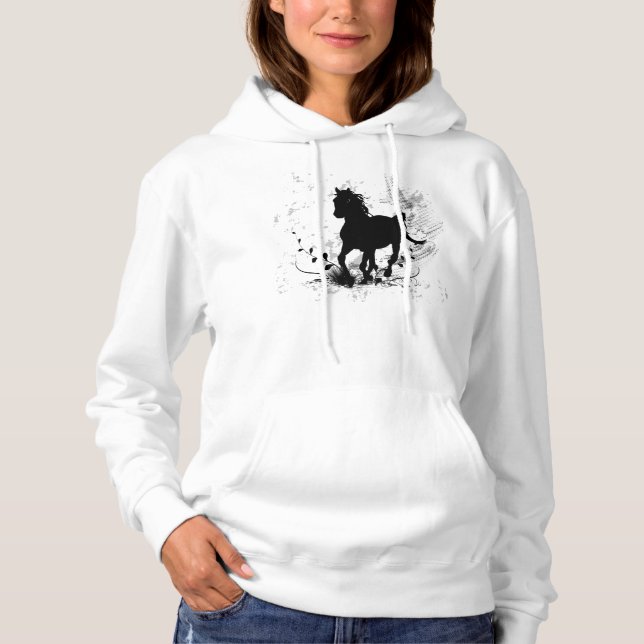 Silhouette, Pferd Hoodie (Vorderseite)