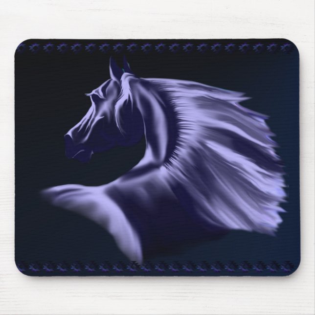 Silhouette-Pferd Mousepad (Vorne)