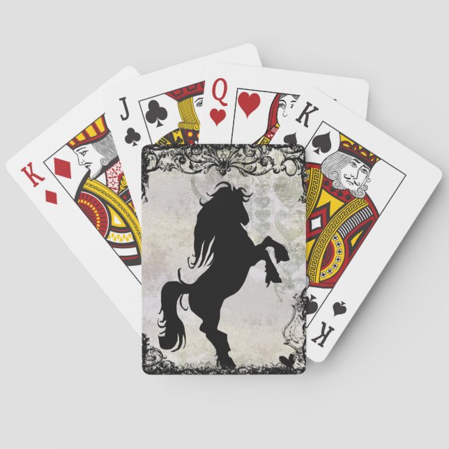Silhouette-Pferdefleischskarte Spielkarten (Rückseite)