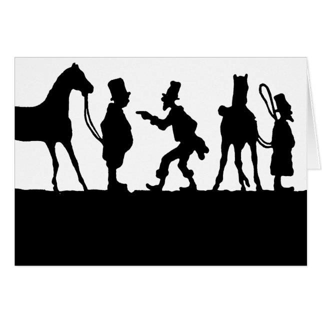 Silhouette: Pferdehändler (Vorderseite (Horizontal))