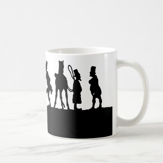 Silhouette: Pferdehändler Kaffeetasse (Rechts)