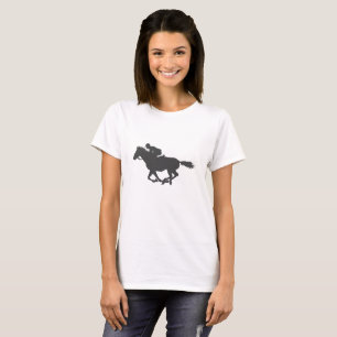 Silhouette-Pferdejockey - Farbe wählen T-Shirt