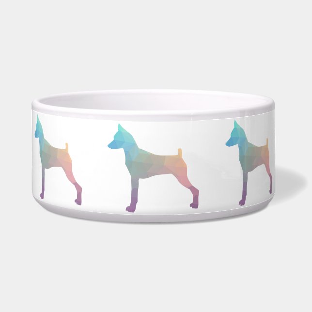 Silhouette Pinscher Geometric Napf (Vorderseite)