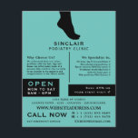 Silhouette, Podiatrie-Klinik, Podiatrist Flyer<br><div class="desc">Foot Silhouette,  Podiatrie-Klinik,  Podiatrist Werbung Flyer von der Business Card Store.</div>
