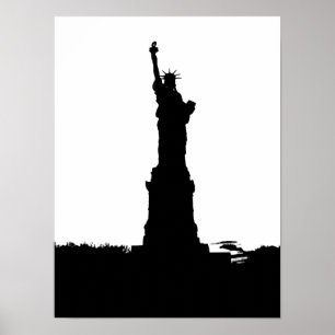 Silhouette-Poster-Statue Poster