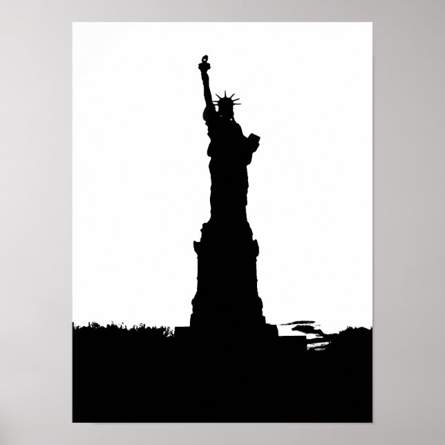 Silhouette-Poster-Statue Poster (Vorne)