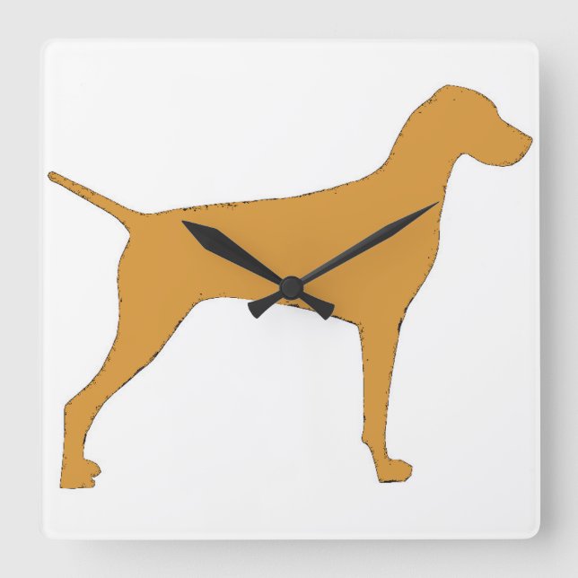Silhouette Quadratische Wanduhr (Vorderseite)