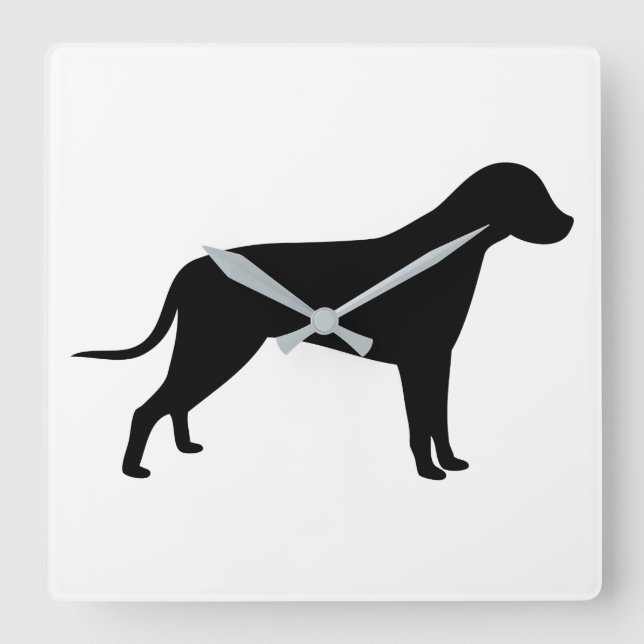 Silhouette Quadratische Wanduhr (Vorderseite)