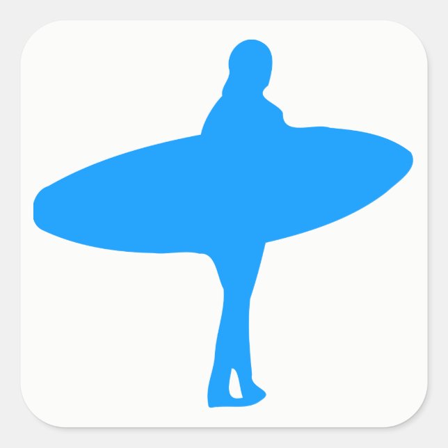 Silhouette Quadratischer Aufkleber (Vorderseite)