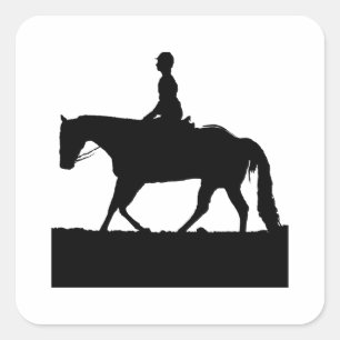 Silhouette Quadratischer Aufkleber