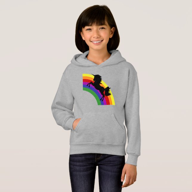Silhouette-Rainbow-Girls-Hoodie Hoodie (Vorne ganz)