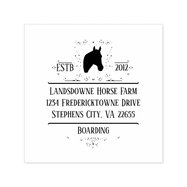 Silhouette Reiter Rücksendeadresse | Permastempel (Design)