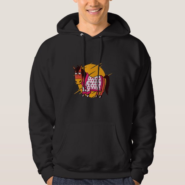 Silhouette Reitpferd Hoodie (Vorderseite)