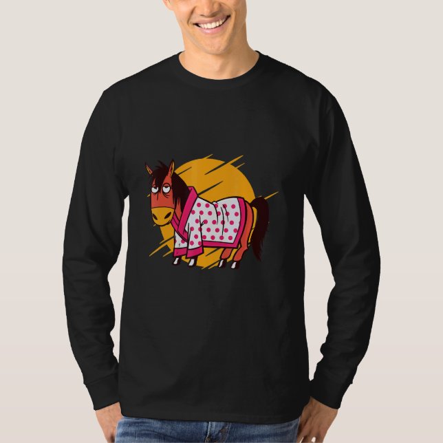Silhouette Reitpferd T-Shirt (Vorderseite)