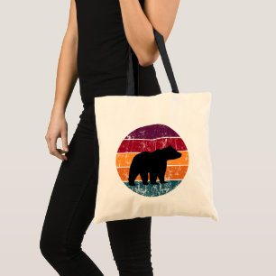 Silhouette Retro Regenbogen Wild frei Tragetasche