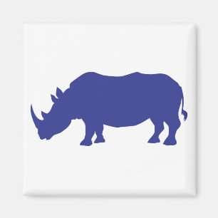 Silhouette Rhinoceros Magnet