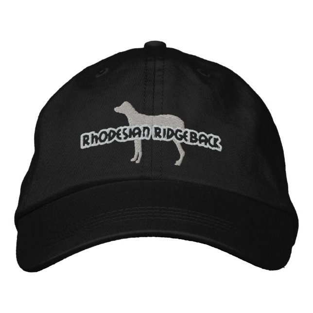 Silhouette Rhodesian Ridgeback bestickter Hut (Vorderseite)