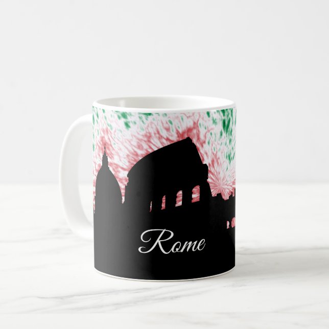 Silhouette Roms Italien Tasse (Vorderseite Links)