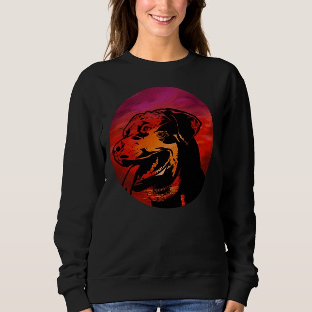 Silhouette Rottweiler Sweatshirt (Vorderseite)