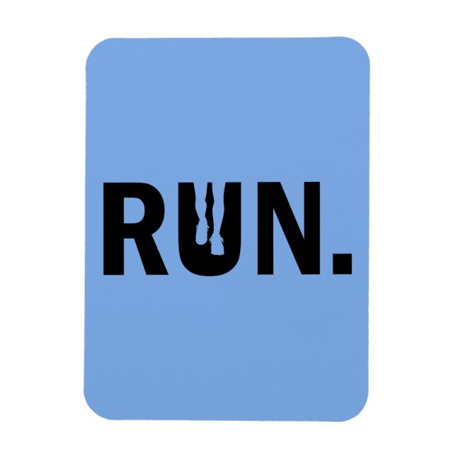 Silhouette-Run für den Runner-Marathon Magnet (Vertikal)