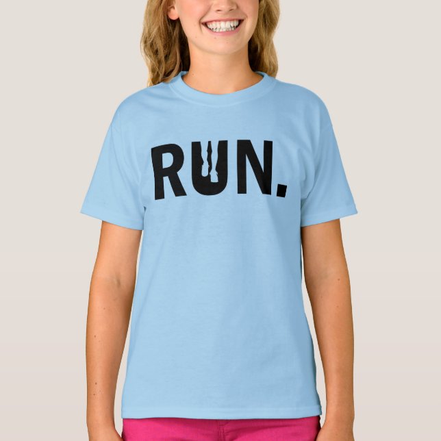 Silhouette-Run für den Runner-Marathon T-Shirt (Vorderseite)