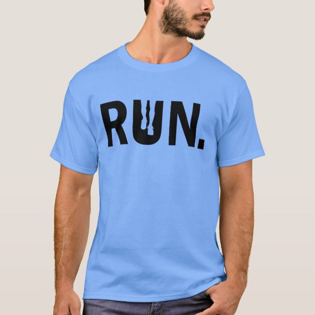 Silhouette-Run für den Runner-Marathon T-Shirt (Vorderseite)