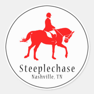 Silhouette rund Aufkleber (rot)