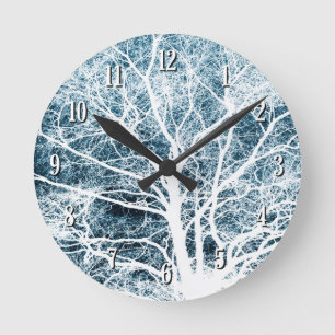 Silhouette Runde Wanduhr
