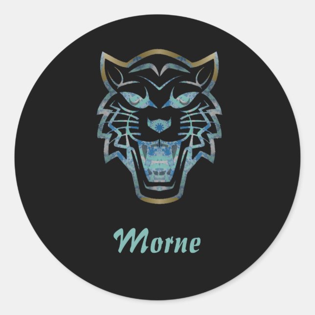 Silhouette Runder Aufkleber (Vorderseite)