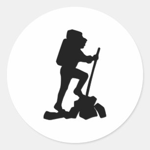 Silhouette Runder Aufkleber