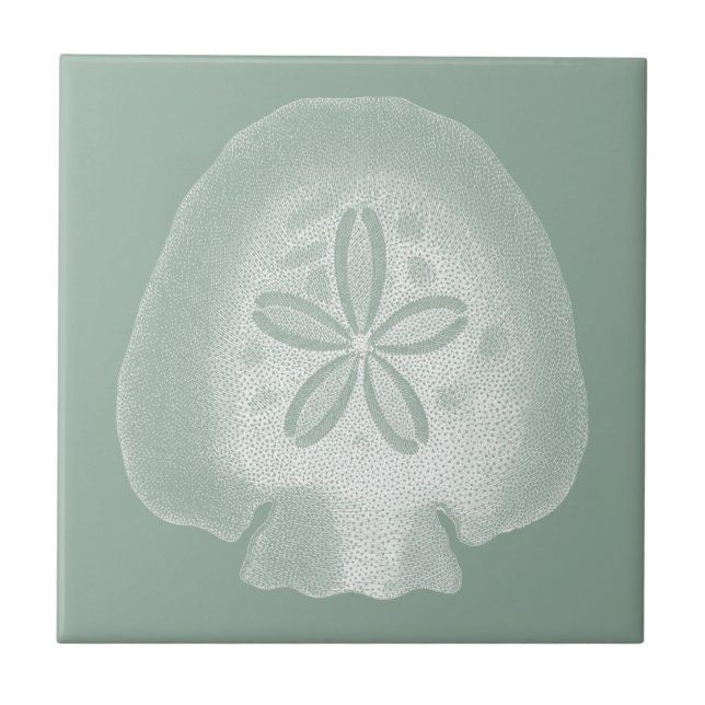 Silhouette Sand Dollar Fliese (Vorderseite)