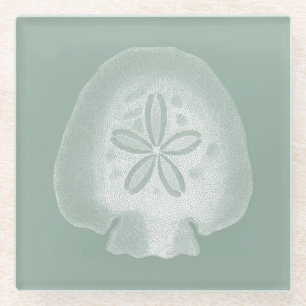 Silhouette Sand Dollar Glasuntersetzer