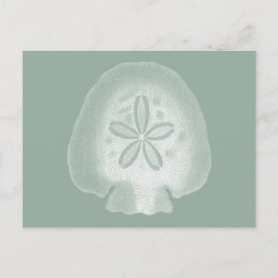 Silhouette-Sand-Dollar Postkarte