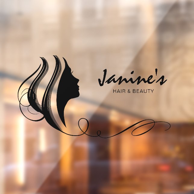 Silhouette Schwarz (Hair & Beauty) ID873 Fensterhe Fensteraufkleber (Blatt 2)