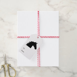Silhouette Schwarzes Pferd Elegante Geschenkanhänger