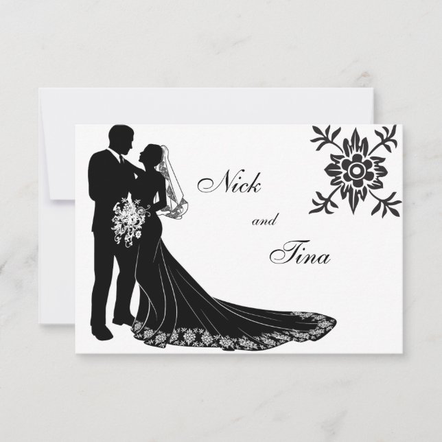 Silhouette Set Nr. 3 Einladung (Vorderseite)