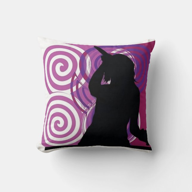 Silhouette Singer Pillow Kissen (Vorderseite)