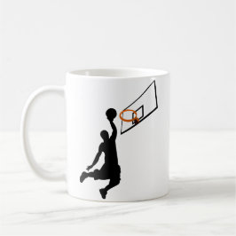 Silhouette Slam Dunk Basketball Player Kaffeetasse