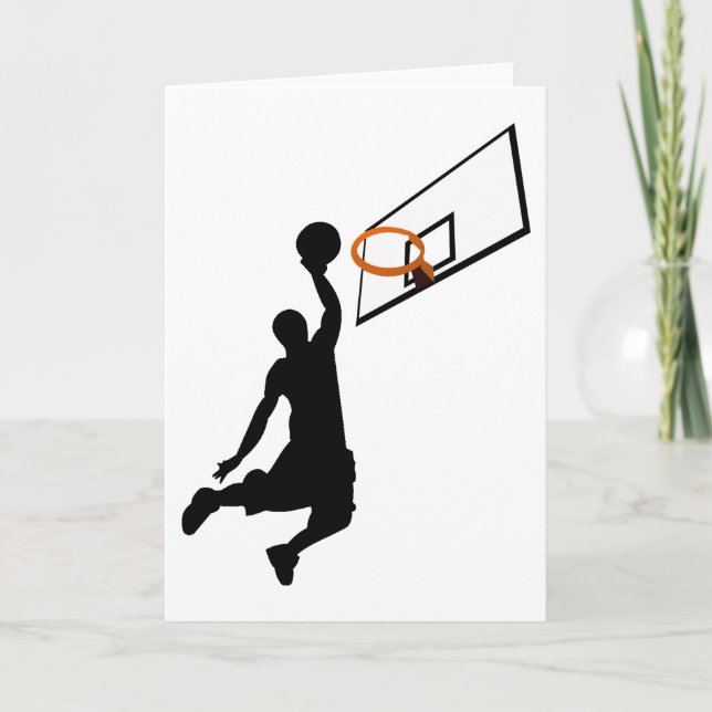 Silhouette Slam Dunk Karte (Vorderseite)
