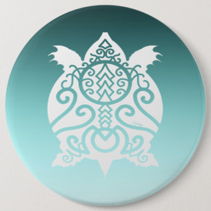 Silhouette Snapper Turtle Button