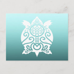 Silhouette Snapper Turtle Postkarte